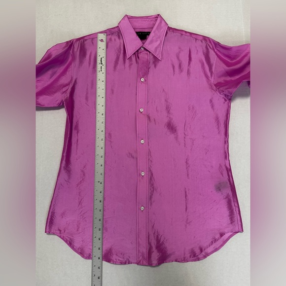 Ralph Lauren Black Label Ladies Silk Button Up Shirt Blouse Size 4 Pink - Picture 8 of 12